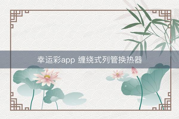 幸运彩app 缠绕式列管换热器